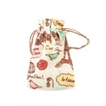 Торбичка памук 10~12x15~17 см щампа Paris