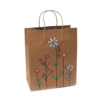 Подаръчна торбичка от крафт картон 26x32x13.5 см с цветен принт Цветно настроение