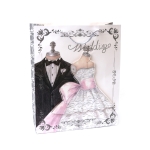 Подаръчна торбичка от картон 26x32x10 см 3D Булка и младоженец