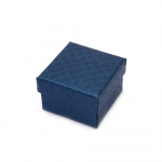 Кутия за бижута 5x5 см тъмно синя