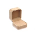Кутия за бижута кадифе 5x5.5x4 см цвят бежов