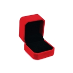 Кутия за бижута кадифе 5x5.5x4 см цвят червен