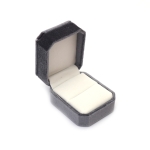 Кадифена кутия за бижута 6x7.5x4.5 см цвят сив