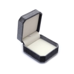 Кадифена кутия за бижута 7.5x8.5x4.5 см цвят сив