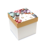 Подаръчна кутия 13x13x12.8 см цвят бял
