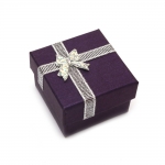 Кутия за бижута 50x50 мм цвят тъмно лилав
