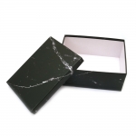 Кутия за подарък 21x14x8.5 см имитация мрамор черен