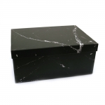 Кутия за подарък 29x21x12.5 см имитация мрамор черен