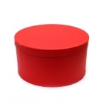 Кутия за подарък кръг 16.6x9.4 см цвят червен