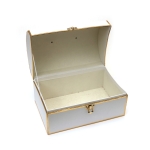 Кутия за подарък куфарче 20.5x11.5x11.8 см цвят бял