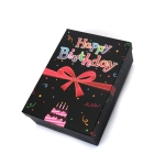 Кутия за подарък Happy Birthday 23x17x6.5 см цвят черен