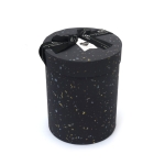 Кутия за подарък цилиндрична с пандела 14x14x18 см цвят сив