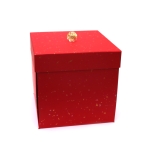 Луксозна експлодираща кутия 19.5x19.5x18.5 см на четири нива цвят червен