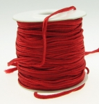 Текстилен шнур за Сутаж 3 мм цвят червен -1 метър
