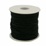 Текстилен шнур за Сутаж 3 мм цвят черен -1 метър