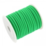 Шнур коприна 5x3 мм Habotai цвят зелен -1 метър