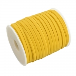 Шнур коприна 5x3 мм Habotai цвят жълт -1 метър
