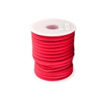 Шнур коприна 5x3 мм Habotai цвят червен -1 метър