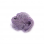 Филц вълна 100 процента МЕРИНО 66S-21 микрона цвят бебешко лилав меланж -4~5 грама