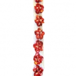Ширит 8мм. пайети-цвете червен-1 метър