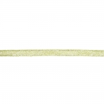 Лента органза 6 мм зелена със сребърна нишка ~22 метра