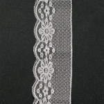 Лента дантела 65 мм бяла - 1 метра