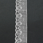 Лента дантела 48 мм бяла - 1 метра