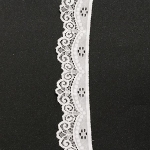 Лента дантела еластична 35 мм бяла - 1 метра