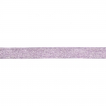 Лента органза 14 мм лилава със сребърна нишка -22 метра