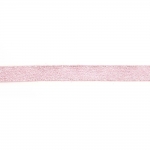 Лента органза 14 мм розова със сребърна нишка -22 метра