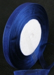 Лента органза 15 мм синя тъмно -45 метра