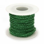 Ламе 3 мм плетено зелено -10 метра