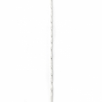 Шнур памук 1.5 мм бял с ламе цвят сребро ±20 метра