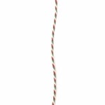 Шнур памук 2.2 мм пресусано бяло,червено и зелено 3x4 ката~20 метра