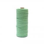 Шнур памук 3 мм цвят светло зелен -100 метра