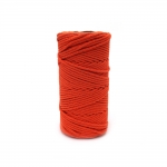 Шнур памук 4 мм цвят оранжев -100 метра