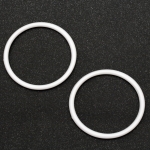 Ринг/пръстен от пластмаса 60 мм бял -5 броя