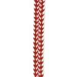 Ширит 15 мм памук червен с бяло -1 метър