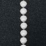 Ширит перлен 17 мм цвят бял - 1 метър