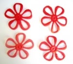 Цвете 5листа рязани 40 мм червено -50 броя