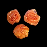 Роза тюл 25 мм. оранж -10 броя