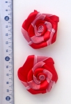 Роза САТЕН с органза 50 мм -10 броя