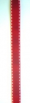 Лента кадифе 10мм червенa с бели кантове -10 метра
