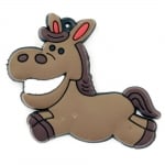 Фигурка гумена 40x50x3 мм магаре със закопчалка - 5 броя