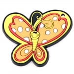 Фигурка гумена 45x50x3 мм пеперуда със закопчалка - 5 броя