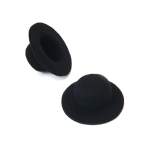 Шапка 32x8 мм текстил розова светла с точки - 10 броя