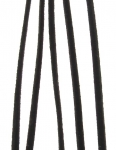Лента велур естествен 3 мм черен ~50 см -1 брой