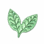 Листо текстил 50x50 мм цвят зелен дъга -10 броя