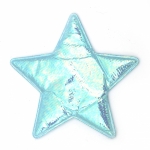 Звезда текстил 85x70 мм цвят син дъга -2 броя