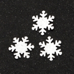 Снежинка текстил 17 мм цвят бял -50 броя
